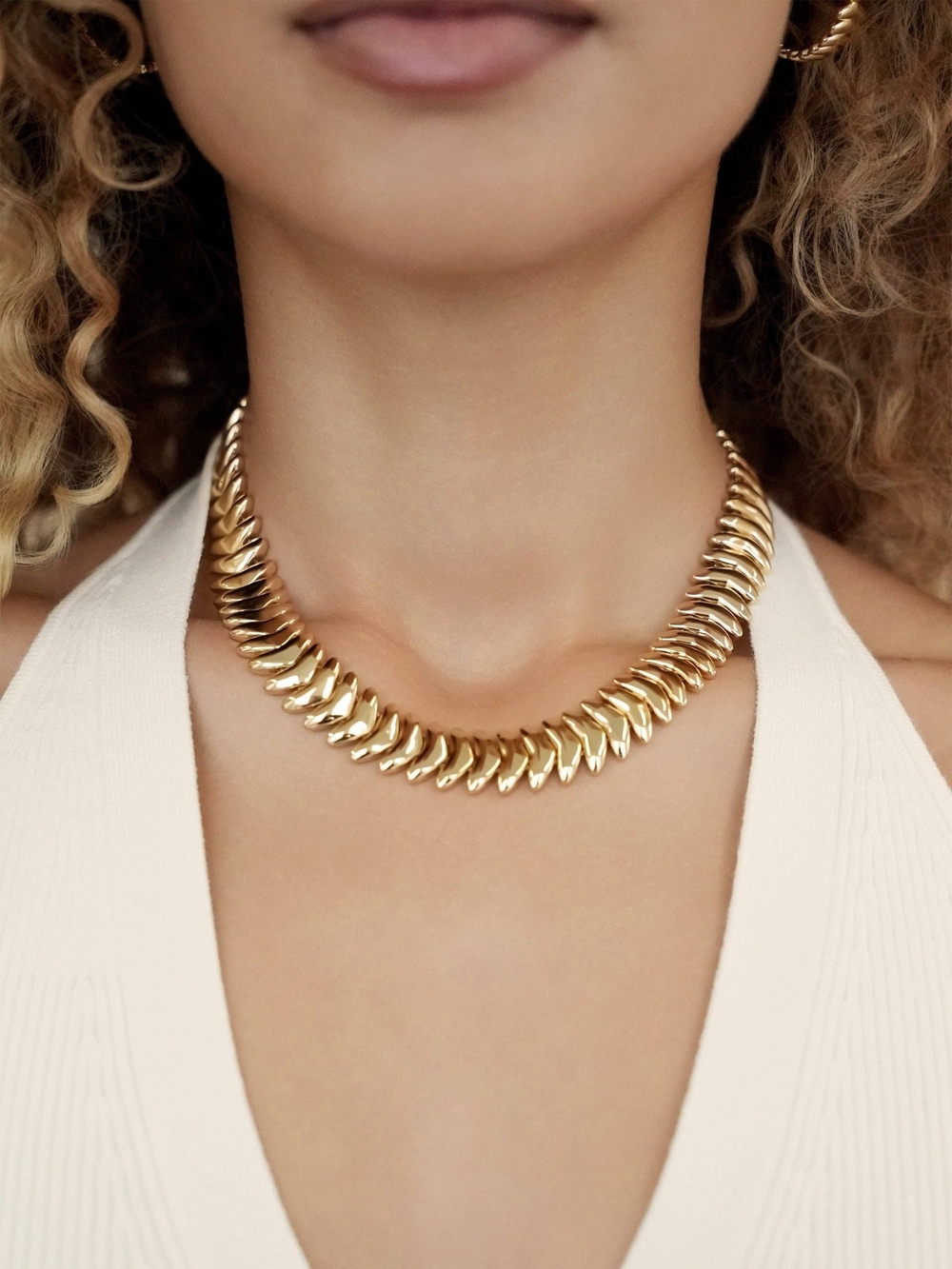 Ettika Gold Chunky Link Necklace – Women's Statement Chain